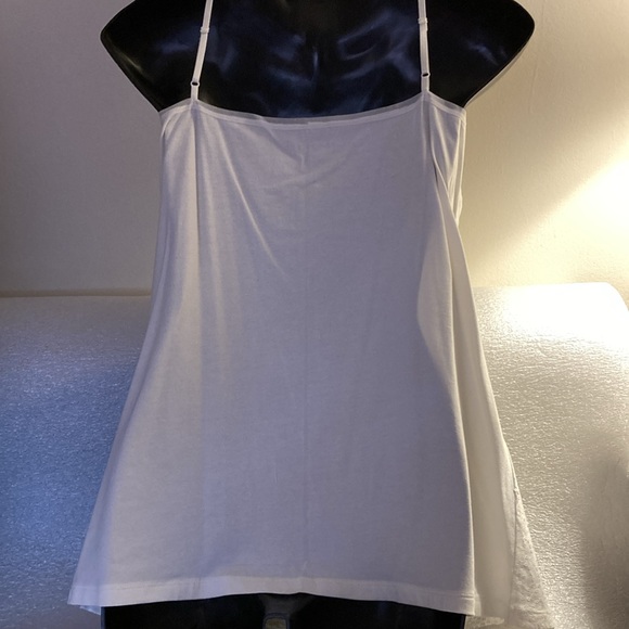 Ann Taylor White Sequin Design Stretch Camisole & Adjustable Straps - Size XL - Picture 4 of 14